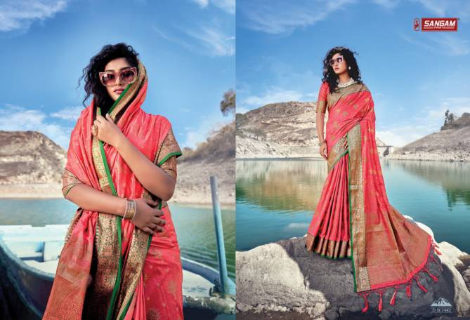 Sangam Kahira Silk Fancy Designer Festive Wear Banarasi Silk Saree Collection
